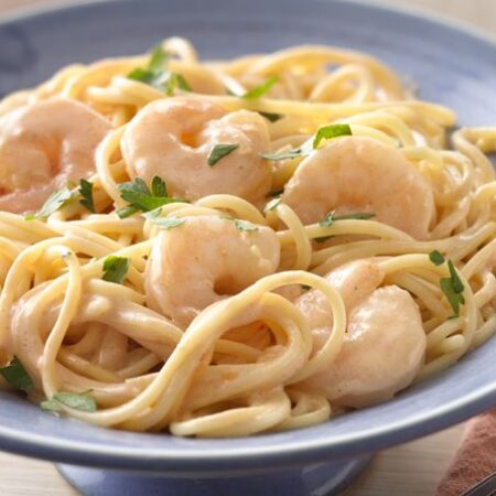 pasta con camaron